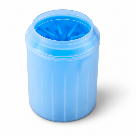 Blue Pet Paw Cleaning Cup for Cats and Dogs, Silicone Bristle Paw Washer for Gentle Foot Cleaning