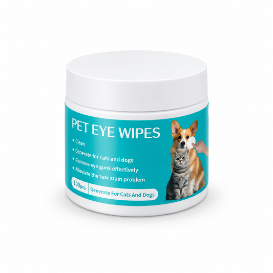 Pet Eye Cleaning Wipes for Cats and Dogs, Gentle Eye Care Wipes for Tear Stain and Eye Dirt Cleaning