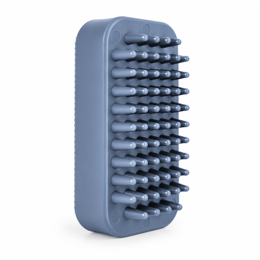 Pet Bath Brush for Dogs and Cats, Silicone Grooming Brush with Massage Cleaning Function